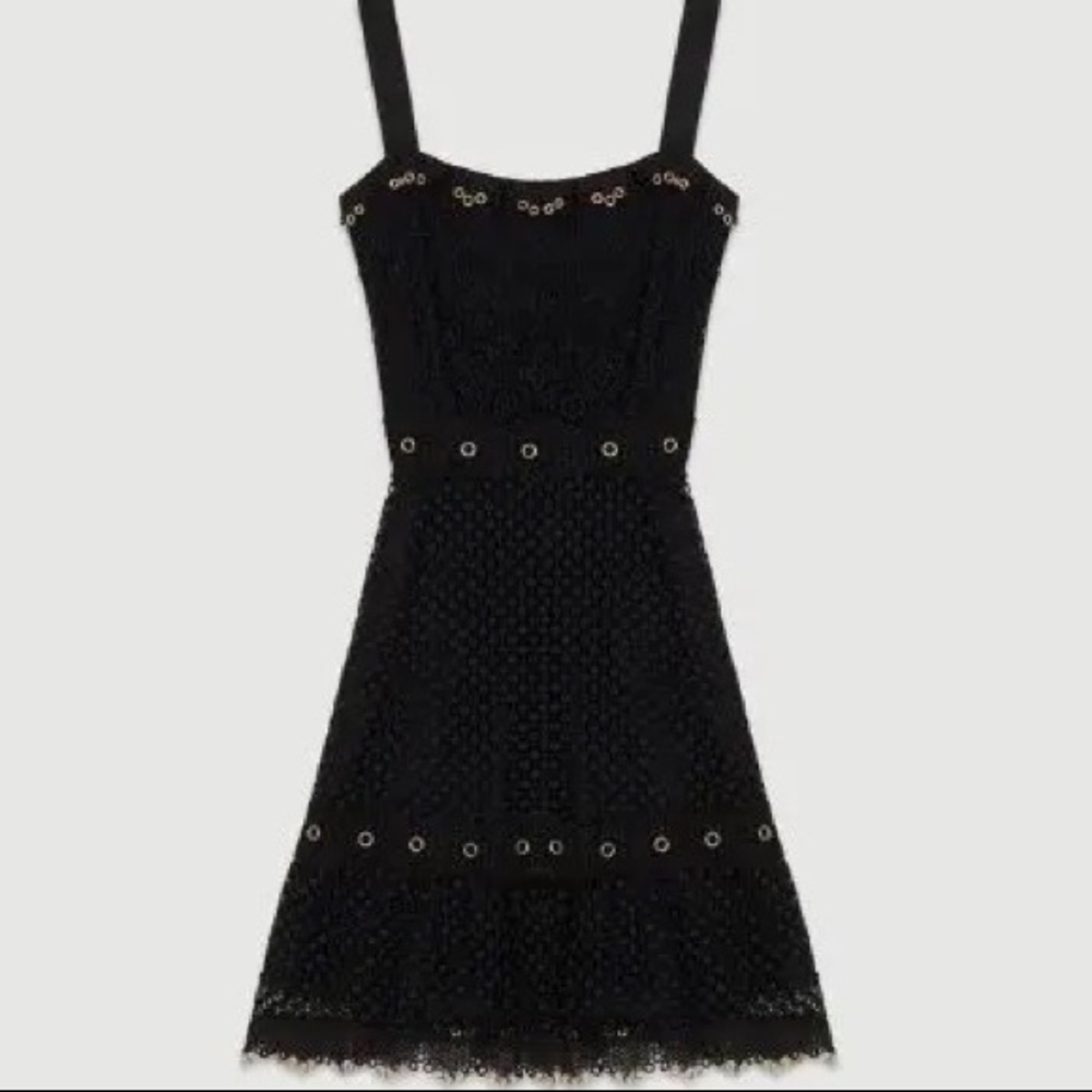 Maje | Rosalina eyelet embellished dress